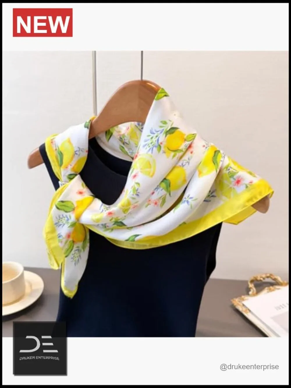 Square Silk Feeling Scarf Lightweight Satin Headscarf Neck Scarf Fashion
